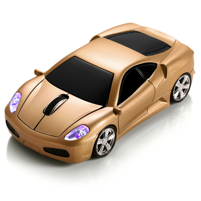 Wireless USB Optical Ergonomic Car Mouse with 3 Buttons for Laptop Use-Photoelectric Sensor