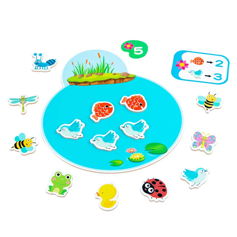 Kids Educational Math Learning Toy Animals to Count Parent-child Interactive Children Wooden Toys