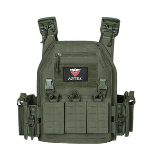 Gilet tactique porte-plaques en polyester noir avec système de dégagement rapide, Molle, Chaleco Táctico, Bandolier, Gilet tactique découpé au laser - Product Image 4