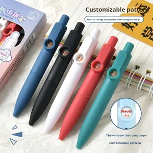 Stylo à gel portable miniature en plastique, stylo à pression de haute qualité, stylo à signature portable personnalisé - Product Image 1