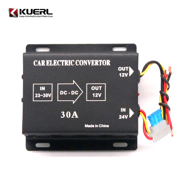 Efficently Car Power Supply Transformer 24V to 12V 30A DC Converter for Auto