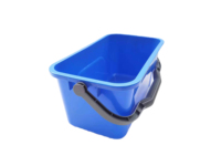 Qingle 12L Seau de nettoyage rectangulaire en plastique robuste avec raclette et serpillière plate pour le nettoyage des vitres et des voitures