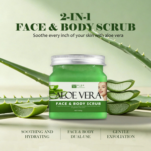 Mejor <span class=keywords><strong>Exfoliante</strong></span> Corporal Batido de Aloe Vera 500g, Crema <span class=keywords><strong>Exfoliante</strong></span> Facial Batida Natural <span class=keywords><strong>con</strong></span> <span class=keywords><strong>Glicerina</strong></span> para Rostro, Retiene la Humedad, Marca Privada - Product Image 4