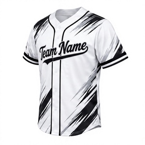 Nouveau design unique, maillot de baseball unisexe à manches courtes, vente en gros, grande taille, respirant, broderie 3D personnalisée, style américain - Product Image 1