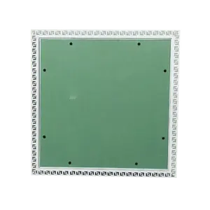 Ceiling access panel with set bead frame gypsum board door