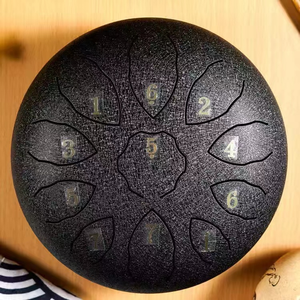Ensemble de tambours à langue en acier miniatures de 8 pouces à 11 tons en gros - Percussion de style handpan fabriquée en usine, convivial pour les débutants et divertissement familial - Product Image 1