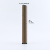 Tube en papier cartonné non blanchi de 135 mm, tube en papier kraft, tube en papier organique pour cigarettes de taille king size, cônes roulés