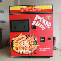 Distributeur Automatique Commercial de Frites 24/7 avec Écran Tactile Personnalisé de 32 Pouces, Chauffage à 180°C et Surveillance à Distance (Accepte les Pièces)
