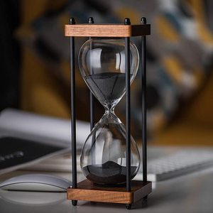 Large Hourglass <strong>Timer</strong> 60 Minute Decorative Wooden <strong>Sand</strong> Glass With Colored <strong>Sand</strong> - Product Image 2
