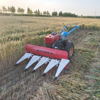 Mini moissonneuse-batteuse multifonctionnelle montée sur tracteur à pied Faucheuse de blé de riz faucheuse agricole faucheuse de paille de maïs