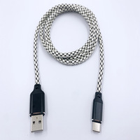 Câble de données Togudu T-155 USB-A vers USB-C Type-C 480 Mbps 1m/1,8m/3m en nylon luminescent pour téléphone portable