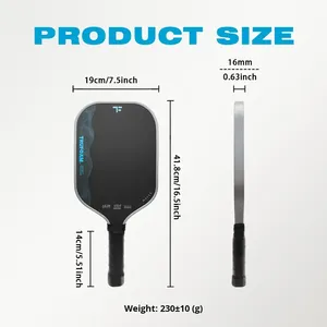 Raquette de pickleball USAPA approuvée CRBN TruFoam Waves, 16 mm, fibre de carbone T700, noyau en mousse Gen 5, allongée, contrôle professionnel, puissance, rotation - Product Image 6