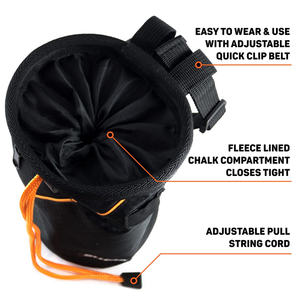 Ensemble d'équipement d'escalade en plein air imperméable et léger OEM ODM, ceinture à clip rapide et sac à craie de 1L pour l'escalade en bloc - Product Image 3