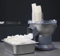 Coupe-légumes électrique professionnel en acier inoxydable, idéal pour trancher, hacher et émincer les fruits, les chips, les oignons et les pommes de terre – Vente chaude