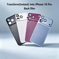 Étui magnétique avec autocollant arrière de couleur assortie sans couture pour iPhone 14 Pro, transforme en iPhone 18 Pro, protection intégrale contre les chocs pour l'appareil photo