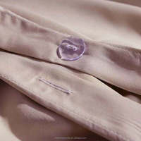 Parure de draps 4 pièces en fibre de bambou, rafraîchissante, soyeuse, poches profondes, tissage uni, pour maison et hôtel