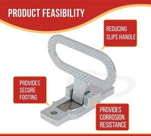 Estribos de barco de acero inoxidable de alta resistencia de fundición de precisión escalón de mástil abatible plegable de seguridad - Product Image 6