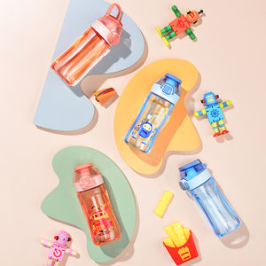 Nouvelle tendance : Bouteille d'eau portable Kawaii personnalisable et réutilisable <span class=keywords><strong>pour</strong></span> étudiants, sans BPA, en Tritan transparent avec poignée - Product Image 3
