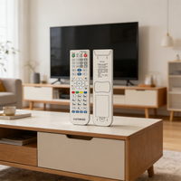 Control Remoto Inteligente Universal con Teclado y Función de Aprendizaje de Código RF para Smart TV y Android Box, Uso Doméstico