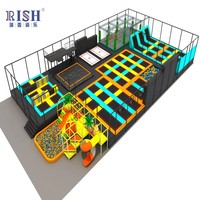 Parque de Trampolines Interactivo Profesional Personalizado para Interiores, con Juegos Interactivos y Salto Libre, para Niños y Adultos