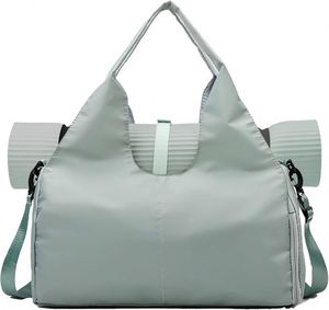 Échantillon gratuit – Sac fourre-tout de sport grande capacité personnalisé avec porte-tapis de yoga – Sac fourre-tout décontracté et écologique pour Pilates et fitness - Product Image 4