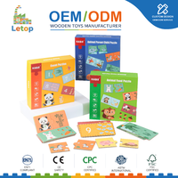 Rompecabezas de Animales de Papel Montessori, Cadena Alimenticia, Juego de Conteo de Números para Padres e Hijos, Kit de Recursos de Aprendizaje para la Educación Temprana de Niños Pequeños