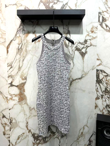 Fabricant de haute qualité tricot robe sans manches vêtements bas quantité minimale de commande été élégant décontracté luxe tricoté Slim Fit robes pour femmes - Product Image 3