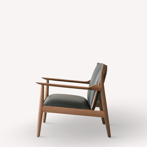 Silla americana de cuero de nogal para sala de estar, sillón individual de diseñador japonés, de alta gama, para ocio - Product Image 3