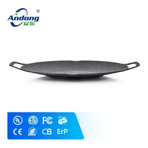 Andong 12 pollici antiaderente grigliare superficie metallica senza fumo coreano Bbq Grill Pan Gas piano cottura piastra Outdoor Indoor Barbecue Grill