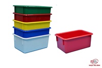 Les caisses de stockage en plastique de distribution logistique robuste empilent et nichent des boîtes de chiffre d'affaires pour la livraison de commerce électronique