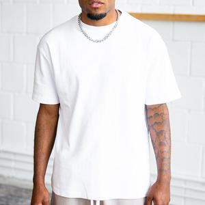 High Quality Heavyweight Boxy <b>White</b> T-Shirts 100% Cotton Blank T Shirt with Logo Men Oversized Plain Round Neck <b>Tshirts</b> - Product Image 1
