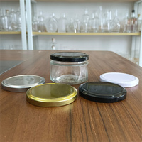 Bocaux en verre cylindriques à large ouverture de 7 oz (200 ml) pour aliments, avec couvercle à visser de 82 mm, design personnalisé