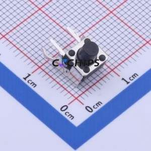 KH-6X6X7H-ZJ Tactile Switch Bent Lead Through Hole,6x6mm Switch Single Pole Single Throw Round Button Right Angle Insert 6mm - Product Image 1