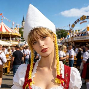 Sombreros de Cono Tejidos para Mujer, Estilo Oktoberfest, Diadema Ajustable con Trenzas, Accesorio de Disfraz para Fiestas, para Vestidos de Festival, para las Cuatro Estaciones - Product Image 4