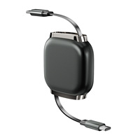 Cable USB C a USB C 3A de Carga Rápida de 60W, Cable de Datos USB Retráctil para Teléfono Móvil, Cable de Carga Súper Rápida