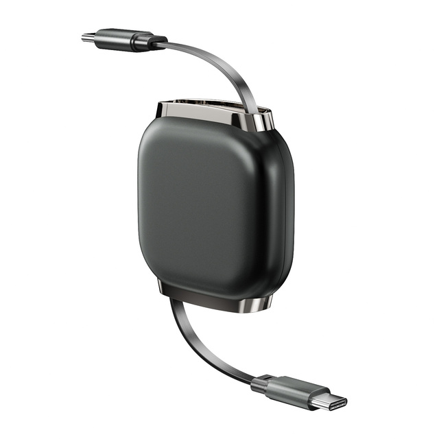 USB C to USB C 3A Fast Charging 60W Retractable USB Data Cable for Mobilephone Super Fast Charging Cable