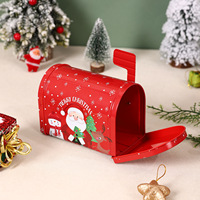 Boîte en étain recyclable en forme de boîte aux lettres de haute qualité pour artisanat, emballage personnalisé pour chocolats et bonbons, décoration de Noël et de la Saint-Valentin