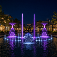 Système de spectacle aquatique chorégraphié pour lacs, fontaines et bassins, en acier inoxydable, avec LED RGB IP68 et laser, pour scène de performance et IA