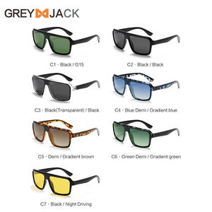 Gafas de sol polarizadas Greyjack TR90 con montura negra unisex, protección UV400, tipo 3 lentes K007 - Product Image 5