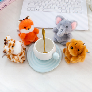 Lot <span class=keywords><strong>de</strong></span> porte-clés en peluche animaux mignons et dodus <span class=keywords><strong>de</strong></span> 10 cm, parfumés, vente directe usine, ours, <span class=keywords><strong>lapin</strong></span>, chien, panda, breloque <span class=keywords><strong>de</strong></span> sac, cadeau pour enfants - Product Image 6