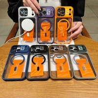 Étui de téléphone transparent magnétique avec protection d'objectif pour iPhone 17promax 16plus 15 14 13 12 11, coque arrière en acrylique transparente