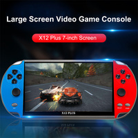 Console de Jeu Vidéo Rétro Portable YLW X12 Plus 7 Pouces 16 Go avec 10000 Jeux Android pour Enfants, Style PSP