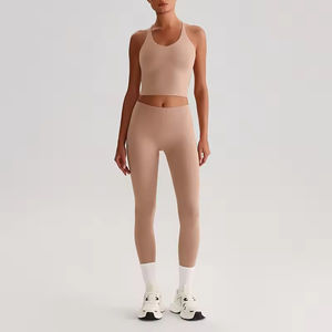 Set <span class=keywords><strong>Fitness</strong></span> 80% in poliestere/20% Spandex da donna in tessuto riciclabile ecologico per donne, Set di Yoga per il <span class=keywords><strong>Fitness</strong></span> - Product Image 6