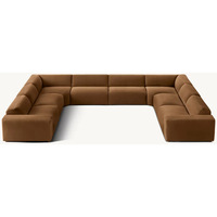 Ensemble de mobilier moderne et luxueux de style américain canapés modulables en tissu L en U canapés de salon