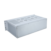 3U Euro Modulares Aluminium-Steuergehäuse Subrack-Gehäuse Backplane Griff Belüftungsschlitze IP54 Steckbare Einheiten Elektronische Module