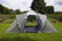 Tente familiale extérieure de luxe tente de camping deux chambres à coucher tente à impériale 4-6 personnes pour la randonnée