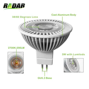 5W MR16 led bulb warm white 2700k 3000k 15D/38D/60D on the flood