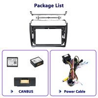 Kit d'intérieur pour autoradio Android Meihua 9 pouces, cadre de fixation, accessoires de voiture, panneau pour VW POLO 2011-2016, protection intérieure