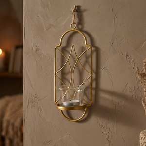 Contemporary Metal Wall Mounted Candlestick Holder Nordic Style Christmas Hanging <b>Candle</b> <b>Sconce</b> - Product Image 1