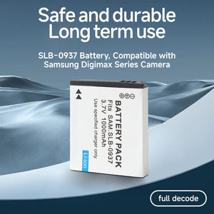 Batterie au lithium SLB-0937 3,7 V, spéciale pour les appareils photo Samsung Digimax, résistante aux hautes et basses températures, <span class=keywords><strong>protection</strong></span> de sécurité 9 fois plus efficace - Product Image 1